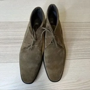 Tods Beige Brown Suede Chukka Dress Shoe Ankle Boots Tods Mens Chukka Boot Size 9 Water Repellent Brown Leather  main image 3